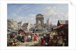 The Market and Fountain of the Innocents, Paris, 1823 by John James Chalon