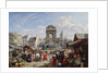 The Market and Fountain of the Innocents, Paris, 1823 by John James Chalon