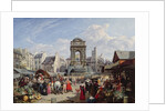 The Market and Fountain of the Innocents, Paris, 1823 by John James Chalon