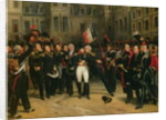 Napoleon I Bidding Farewell to the Imperial Guard in the Cheval-Blanc Courtyard at the Chateau de Fontainebleau, 20th April 1814, 1825 by Antoine Alphonse Montfort