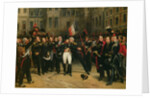Napoleon I Bidding Farewell to the Imperial Guard in the Cheval-Blanc Courtyard at the Chateau de Fontainebleau, 20th April 1814, 1825 by Antoine Alphonse Montfort