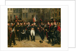 Napoleon I Bidding Farewell to the Imperial Guard in the Cheval-Blanc Courtyard at the Chateau de Fontainebleau, 20th April 1814, 1825 by Antoine Alphonse Montfort