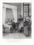 Rene Theophile Hyacinthe Laennec listening to the chest of a man with consumption, 1816 by Theobald Chartran