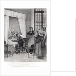 Rene Theophile Hyacinthe Laennec listening to the chest of a man with consumption, 1816 by Theobald Chartran