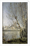 Mantes, View of the Cathedral and Town through the Trees, c.1865-70 by Jean Baptiste Camille Corot