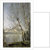 Mantes, View of the Cathedral and Town through the Trees, c.1865-70 by Jean Baptiste Camille Corot