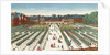 Perspective view of the Palais Royal from the Gardens by French School