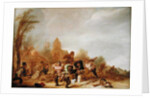 Brawl between Soldiers and Peasants by Dutch School