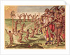Sun worshipping ritual with an offering of a deer by Jacques Le Moyne