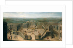 View of Versailles from the Place d'Armes by French School
