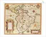 Map of Central and South America by Theodor de Bry