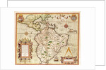 Map of Central and South America by Theodor de Bry