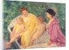The Swim, or Two Mothers and Their Children on a Boat by Mary Stevenson Cassatt
