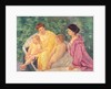 The Swim, or Two Mothers and Their Children on a Boat by Mary Stevenson Cassatt