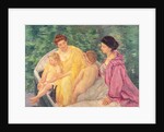 The Swim, or Two Mothers and Their Children on a Boat by Mary Stevenson Cassatt
