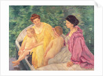 The Swim, or Two Mothers and Their Children on a Boat by Mary Stevenson Cassatt