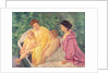 The Swim, or Two Mothers and Their Children on a Boat by Mary Stevenson Cassatt