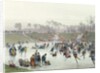 Skaters on the Lake at Bois de Boulogne by Eugene Charles Francois Guerard