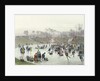 Skaters on the Lake at Bois de Boulogne by Eugene Charles Francois Guerard