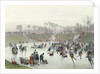Skaters on the Lake at Bois de Boulogne by Eugene Charles Francois Guerard