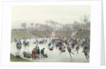 Skaters on the Lake at Bois de Boulogne by Eugene Charles Francois Guerard