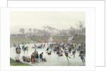 Skaters on the Lake at Bois de Boulogne by Eugene Charles Francois Guerard