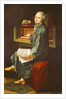 Young Man at the Clavichord, 1767 by French School