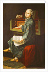 Young Man at the Clavichord, 1767 by French School