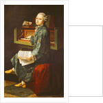 Young Man at the Clavichord, 1767 by French School