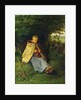 A Knitter or a Seated Shepherdess Knitting, 1858-60 by Jean-Francois Millet