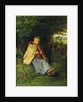 A Knitter or a Seated Shepherdess Knitting, 1858-60 by Jean-Francois Millet