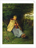 A Knitter or a Seated Shepherdess Knitting, 1858-60 by Jean-Francois Millet