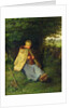 A Knitter or a Seated Shepherdess Knitting, 1858-60 by Jean-Francois Millet