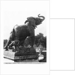 Young Elephant caught in a trap, in front of the first Trocadero Palace constructed for the Universal Exhibition in 1878, 1878 by Emmanuel Fremiet