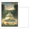 The Groves of Versailles. View of the Three Fountains with Venus and Cherubs Practising with Bows and Arrows, 1688 by Jean the Younger Cotelle