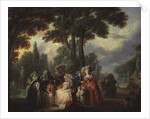 A Meeting in the Park by Francois Louis Joseph Watteau