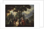 A Meeting in the Park by Francois Louis Joseph Watteau