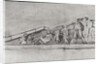 Study of the frieze from a pediment of the Parthenon by Jacques Carrey