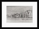 Study of the frieze from a pediment of the Parthenon by Jacques Carrey
