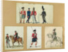 The uniforms of Scottish soldiers and Prussian, English, Hanoverian and Russian officers in 1814 by Pierre Antoine Lesueur