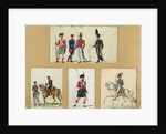 The uniforms of Scottish soldiers and Prussian, English, Hanoverian and Russian officers in 1814 by Pierre Antoine Lesueur