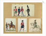 The uniforms of Scottish soldiers and Prussian, English, Hanoverian and Russian officers in 1814 by Pierre Antoine Lesueur