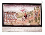 Fol.204v The Totonac Indians Helping the Conquistadors to Transport Materials, 1579 by Diego Duran