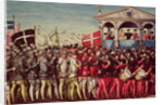 The Cortege of Drummers and Soldiers at the Royal Entry Festival of Henri II into Rouen, 1st October 1550 by French School