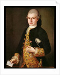 Portrait of a Gentleman with a Rose Buttonhole by Pietro Longhi