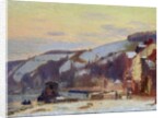 Hillside at Croisset under snow by Joseph Delattre