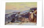 Hillside at Croisset under snow by Joseph Delattre