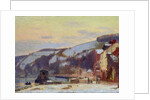 Hillside at Croisset under snow by Joseph Delattre