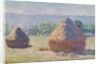 Grainstacks in the sunlight, Morning Effect, 1891 by Claude Monet