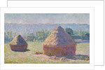 Grainstacks in the sunlight, Morning Effect, 1891 by Claude Monet